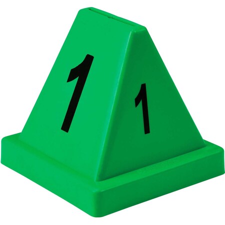 Numbered Cones, 1-20, 4-1/2L X 4-1/2W X 4-3/8H, Green